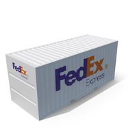 FedEx货物贸易容器，用于卡车，船或飞机PNG和PSD图像