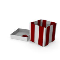 Christmas Box Open Tapes White PNG & PSD Images