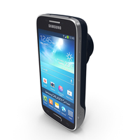 Samsung Galaxy S4 Zoom Android Smartphone in Blue PNG & PSD Images