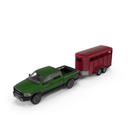 Pickup Truck with Horse Trailer PNG & PSD Images