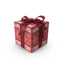 Christmas Box Ribbon Wool PNG & PSD Images