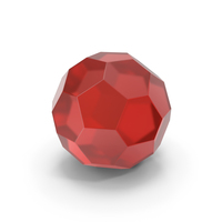 Glass Hexagon Ball Red PNG & PSD Images
