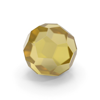 Glass Hexagon Ball Yellow PNG & PSD Images