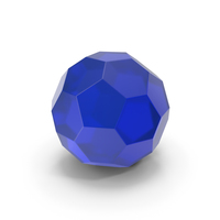 Glass Hexagon Ball Blue PNG & PSD Images