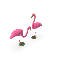 Pink Flamingo Lawn Decor PNG & PSD Images
