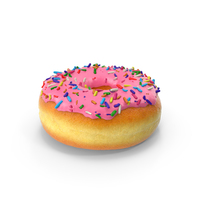 Pink Sprinkled Donut PNG & PSD Images