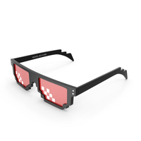 Pixelated Party Unisex Fun Sunglasses PNG & PSD Images