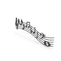 Plastic Music Notes Waves PNG & PSD Images