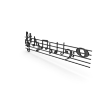Plastic Music Stave and Notes PNG & PSD Images