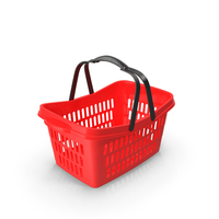 Plastic Shopping Basket with Plastic Handles PNG & PSD Images