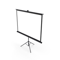 Portable Tripod Projection Screen Black PNG & PSD Images