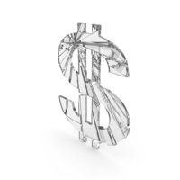 Dollar Glass Cracked PNG & PSD Images