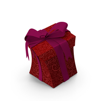 Toon Christmas Box With Ribbon PNG & PSD Images