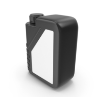Black Plastic Jerrycan with Black Cap and Logo PNG & PSD Images