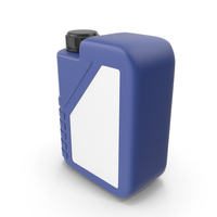 Blue Plastic Jerrycan with Black Cap and Logo PNG & PSD Images