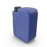 Blue Plastic Jerrycan with Black Cap PNG & PSD Images