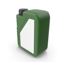 Green Plastic Jerrycan with Black Cap and Logo PNG & PSD Images