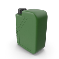 Green Plastic Jerrycan with Black Cap PNG & PSD Images