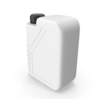 White Plastic Jerrycan with Black Cap PNG & PSD Images