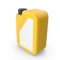 Yellow Plastic Jerrycan with Black Cap and Logo PNG & PSD Images