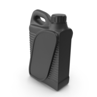 Black Plastic Jerrycan with Black Cap PNG & PSD Images