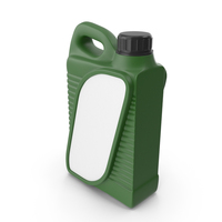 Green Plastic Jerrycan with Black Cap and Logo PNG & PSD Images