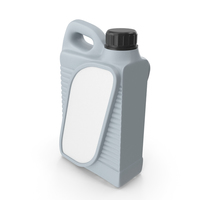 Grey Plastic Jerrycan with Black Cap and Logo PNG & PSD Images