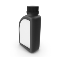 Black Plastic Jerrycan with Black Cap and Logo PNG & PSD Images