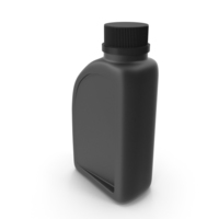 Black Plastic Jerrycan with Black Cap PNG & PSD Images