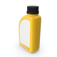 Yellow Plastic Jerrycan with Black Cap and Logo PNG & PSD Images