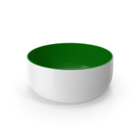 Ceramic Bowl Green White PNG & PSD Images