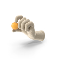 Glove Holding an Orange Ping Pong Ball PNG & PSD Images