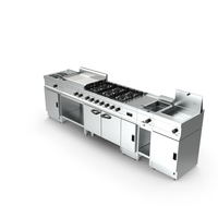 Professional Inox Kitchen Equipment Set PNG & PSD Images