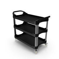 Medium Duty Stain Resistant Plastic Utility Cart - Charcoal PNG & PSD Images