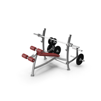 Olympic Decline Press with Weight Storage PNG & PSD Images