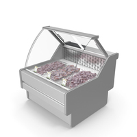 Refrigerated Showcase with Chicken PNG & PSD Images