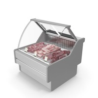 Refrigerated Showcase with Meat PNG & PSD Images