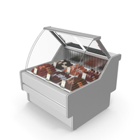 Refrigerated Showcase with Sausages PNG & PSD Images