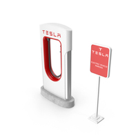 Tesla Electric Vehicle Charger - Supercharger PNG & PSD Images