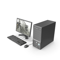台式计算机PNG和PSD图像