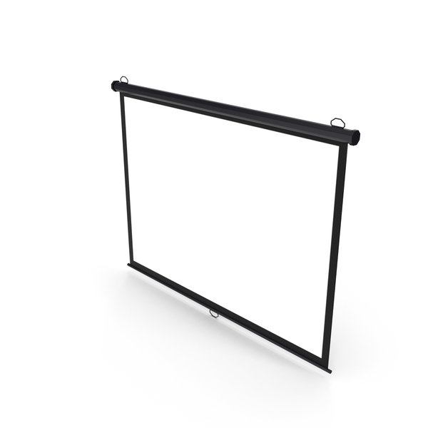 Pull Down Projection Screen Wall Ceiling Mounted Black PNG & PSD Images