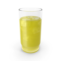 Glass With Cold Yellow Juice PNG & PSD Images