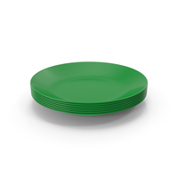 Green Plates Stack PNG & PSD Images