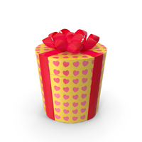 Gift Box Cylinder Yellow PNG & PSD Images