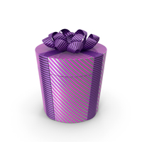 Gift Box Cylinder Purple PNG & PSD Images