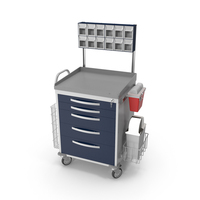 Rescue Series Loaded Anesthesiology Medical Cart PNG & PSD Images