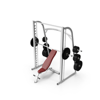 Smith Machine with Bench PNG & PSD Images