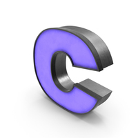 Luminous Letter C Blue Lowercase PNG & PSD Images