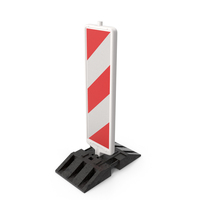 Reflective Beacon for Roadworks Vertical with Stripes PNG & PSD Images