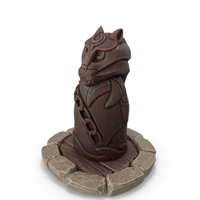 Fenrir Norse Wolf Statuette PNG & PSD Images